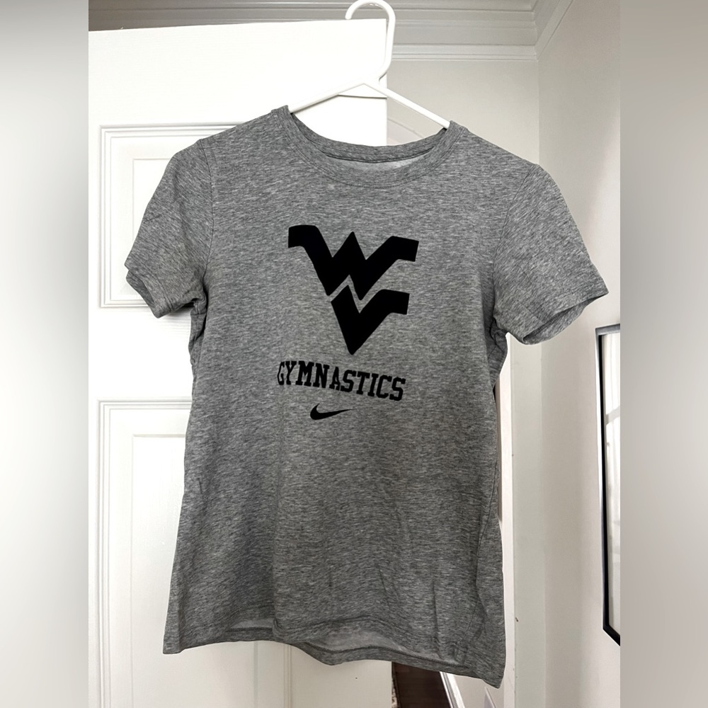 WVU Gymnastics dri-fit tshirt